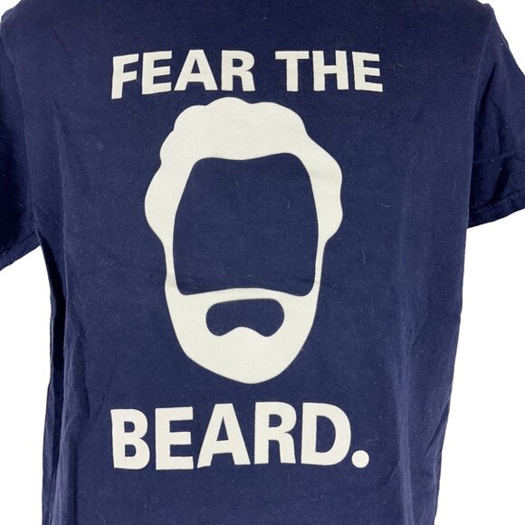 Fear The Beard Delta Medium Magnum Weight Navy Graphic T Shirt Medium 100% Cotto - Picture 1 of 6